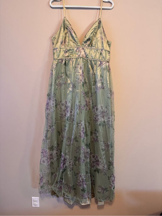 Lulus Dresses & Skirts - Lulu's Mint and Lavender Floral Spaghetti Strap Dress